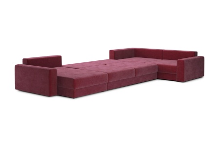Диван п-образный тик-так Омега бордовый